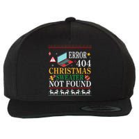 Merry Xmas Noel Day Error 404 Christmas Sweater Not Found Wool Snapback Cap