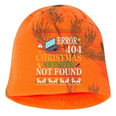 Merry Xmas Noel Day Error 404 Christmas Sweater Not Found Kati - Camo Knit Beanie