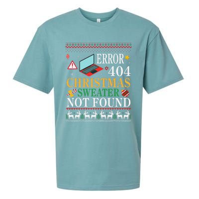 Merry Xmas Noel Day Error 404 Christmas Sweater Not Found Sueded Cloud Jersey T-Shirt