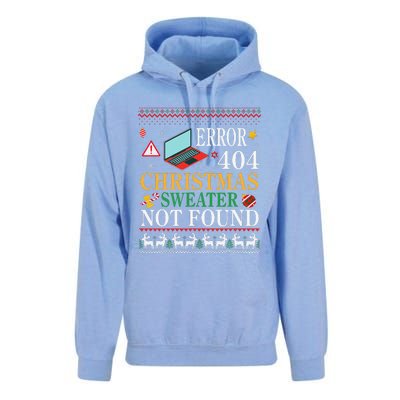 Merry Xmas Noel Day Error 404 Christmas Sweater Not Found Unisex Surf Hoodie