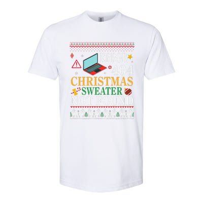 Merry Xmas Noel Day Error 404 Christmas Sweater Not Found Softstyle® CVC T-Shirt