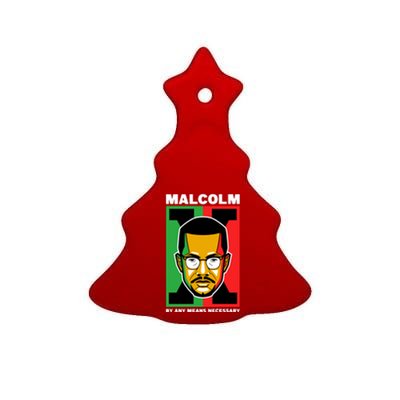 MALCOLM X NECESSARY Ceramic Tree Ornament