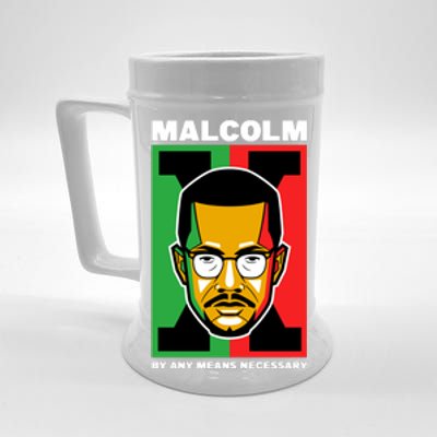 MALCOLM X NECESSARY Beer Stein