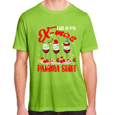 My Xmas Pajama Gift Xmas Santa Reindeer Elf Wine Ing Gift Adult ChromaSoft Performance T-Shirt