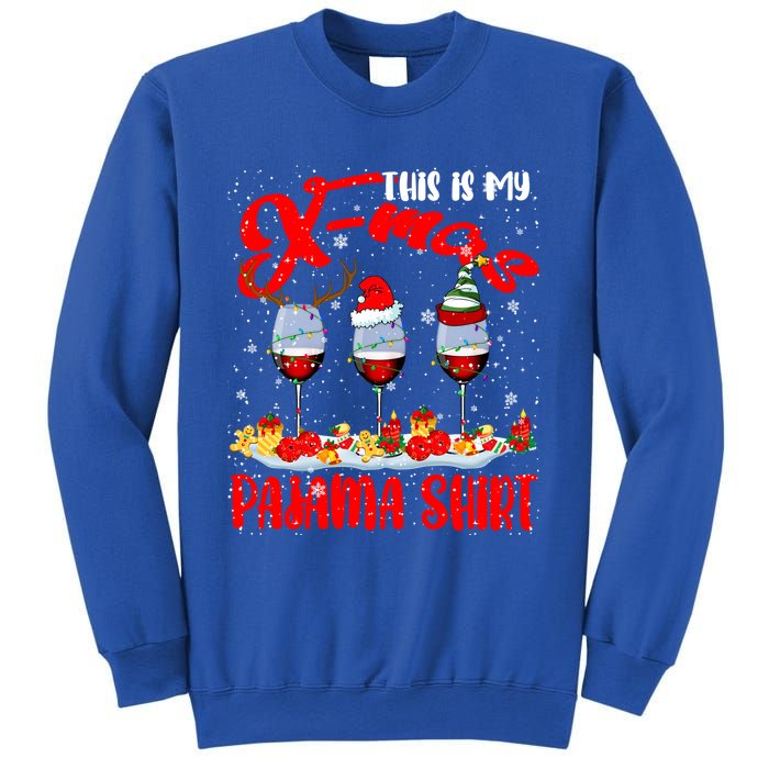 My Xmas Pajama Gift Xmas Santa Reindeer Elf Wine Ing Gift Sweatshirt