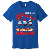 My Xmas Pajama Gift Xmas Santa Reindeer Elf Wine Ing Gift Premium T-Shirt