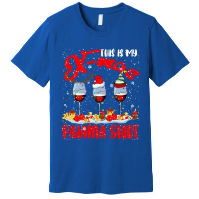 My Xmas Pajama Gift Xmas Santa Reindeer Elf Wine Ing Gift Premium T-Shirt