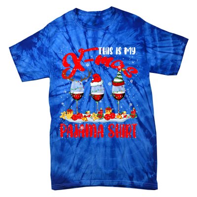 My Xmas Pajama Gift Xmas Santa Reindeer Elf Wine Ing Gift Tie-Dye T-Shirt