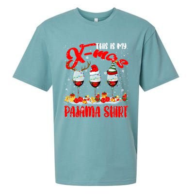 My Xmas Pajama Gift Xmas Santa Reindeer Elf Wine Ing Gift Sueded Cloud Jersey T-Shirt