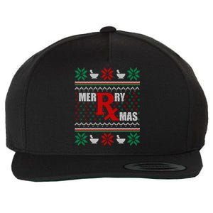 Merry Xmas Pharmacist Ugly Christmas Pharmacy Tech Gift Wool Snapback Cap