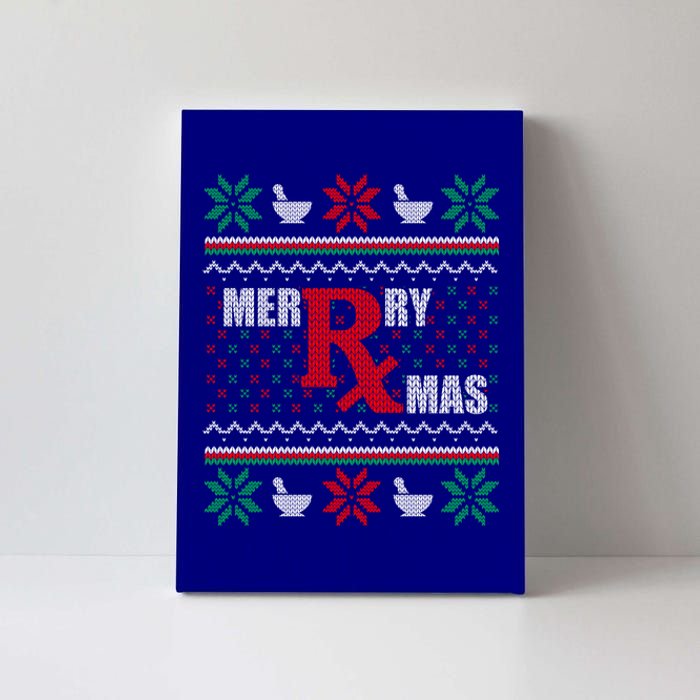 Merry Xmas Pharmacist Ugly Christmas Pharmacy Tech Gift Canvas