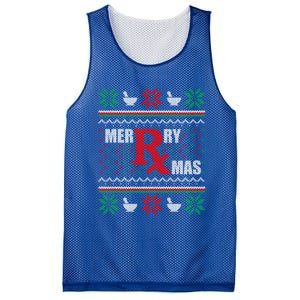 Merry Xmas Pharmacist Ugly Christmas Pharmacy Tech Gift Mesh Reversible Basketball Jersey Tank