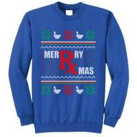 Merry Xmas Pharmacist Ugly Christmas Pharmacy Tech Gift Tall Sweatshirt