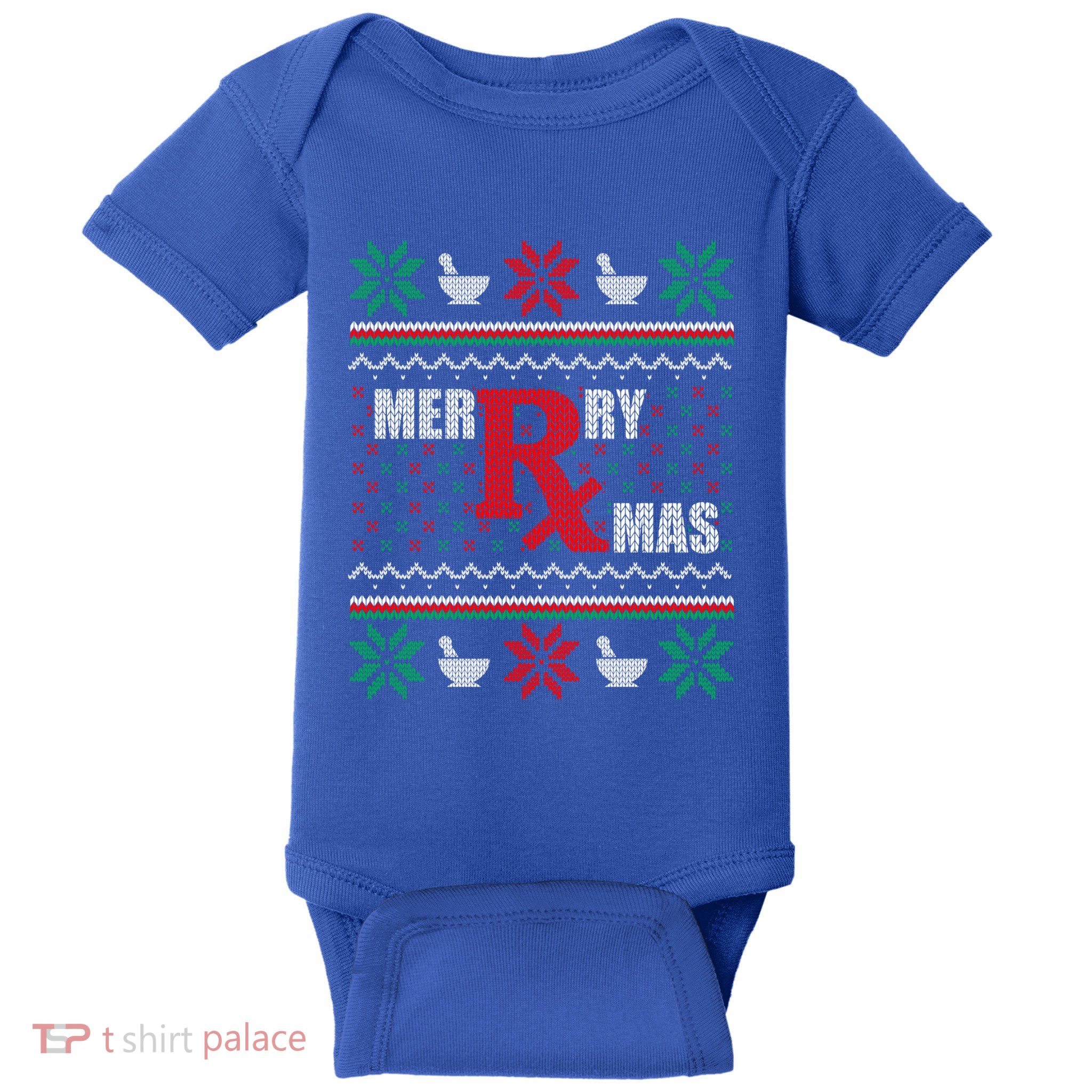 Merry Xmas Pharmacist Ugly Christmas Pharmacy Tech Gift Baby Bodysuit