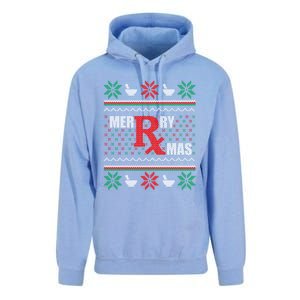 Merry Xmas Pharmacist Ugly Christmas Pharmacy Tech Gift Unisex Surf Hoodie