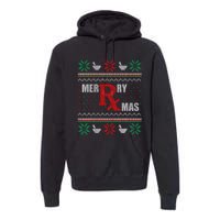 Merry Xmas Pharmacist Ugly Christmas Sweater Pharmacy Tech Premium Hoodie