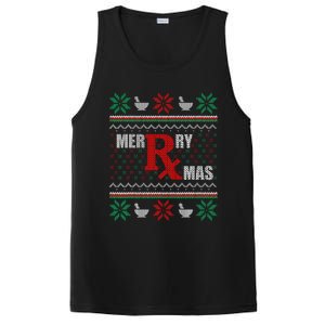 Merry Xmas Pharmacist Ugly Christmas Sweater Pharmacy Tech PosiCharge Competitor Tank