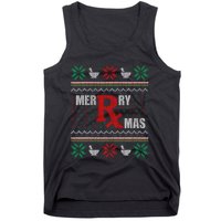 Merry Xmas Pharmacist Ugly Christmas Sweater Pharmacy Tech Tank Top