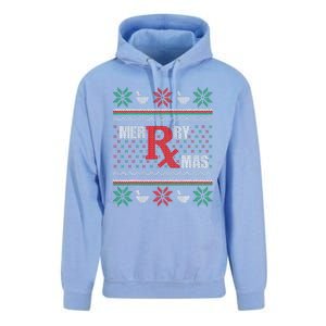 Merry Xmas Pharmacist Ugly Christmas Sweater Pharmacy Tech Unisex Surf Hoodie