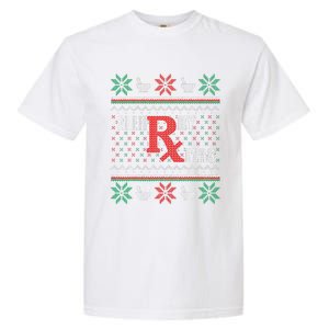 Merry Xmas Pharmacist Ugly Christmas Sweater Pharmacy Tech Garment-Dyed Heavyweight T-Shirt