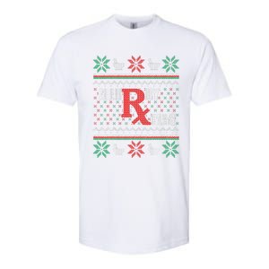 Merry Xmas Pharmacist Ugly Christmas Sweater Pharmacy Tech Softstyle CVC T-Shirt