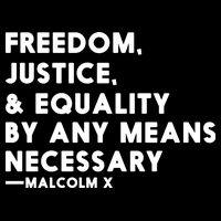 Malcolm X Quote Freedom Justice Equality By Any Means Necessary 16 in Basic Backpack