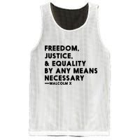 Malcolm X Quote Freedom Justice Equality By Any Means Necessary Mesh Reversible Basketball Jersey Tank