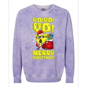 Mademark X Santa Yo Yo Yo Merry Christmas Spon Colorblast Crewneck Sweatshirt