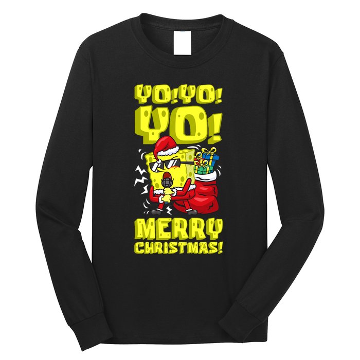 Mademark X Santa Yo Yo Yo Merry Christmas Spon Long Sleeve Shirt