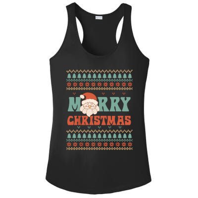 Merry Xmas Santa Ugly Christmas Ladies PosiCharge Competitor Racerback Tank