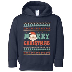 Merry Xmas Santa Ugly Christmas Toddler Hoodie