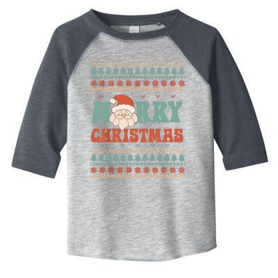 Merry Xmas Santa Ugly Christmas Toddler Fine Jersey T-Shirt