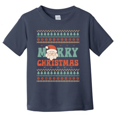 Merry Xmas Santa Ugly Christmas Toddler T-Shirt