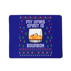 My Xmas Spirit Is Bourbon Ugly Christmas Sweater Gift Mousepad