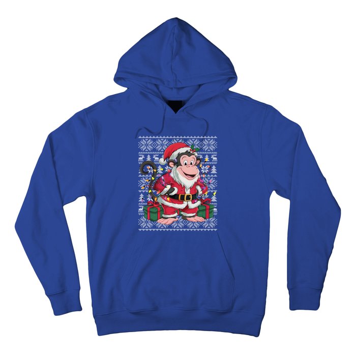 Monkey Xmas Style Ugly Santa Monkey Christmas Funny Gift Hoodie