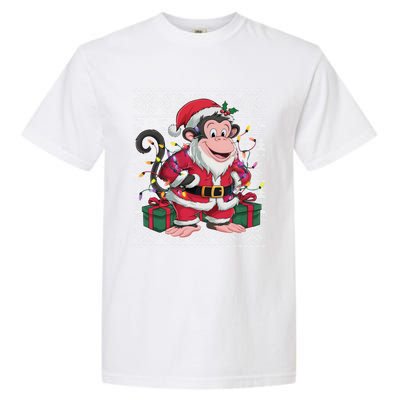 Monkey Xmas Style Ugly Santa Monkey Christmas Funny Gift Garment-Dyed Heavyweight T-Shirt