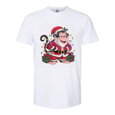 Monkey Xmas Style Ugly Santa Monkey Christmas Funny Gift Softstyle CVC T-Shirt