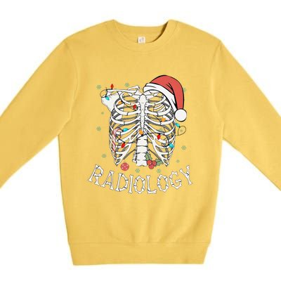 Merry Xraymas Skeleton Rib Cage Radiology Christmas Gifts Premium Crewneck Sweatshirt