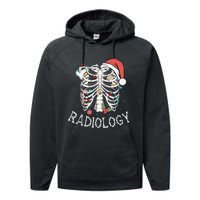 Merry Xraymas Skeleton Rib Cage Radiology Christmas Gifts Performance Fleece Hoodie