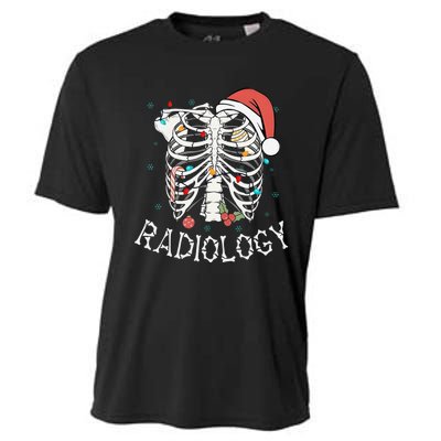 Merry Xraymas Skeleton Rib Cage Radiology Christmas Gifts Cooling Performance Crew T-Shirt