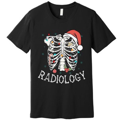 Merry Xraymas Skeleton Rib Cage Radiology Christmas Gifts Premium T-Shirt