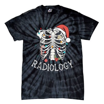 Merry Xraymas Skeleton Rib Cage Radiology Christmas Gifts Tie-Dye T-Shirt