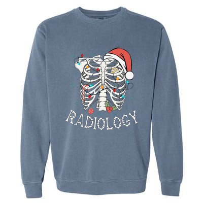 Merry Xraymas Skeleton Rib Cage Radiology Christmas Gifts Garment-Dyed Sweatshirt