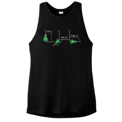 Merry Xmas Tree Math Funny Christmas Math Teacher Ladies PosiCharge Tri-Blend Wicking Tank