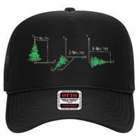 merry xmas tree math christmas  High Crown Mesh Back Trucker Hat