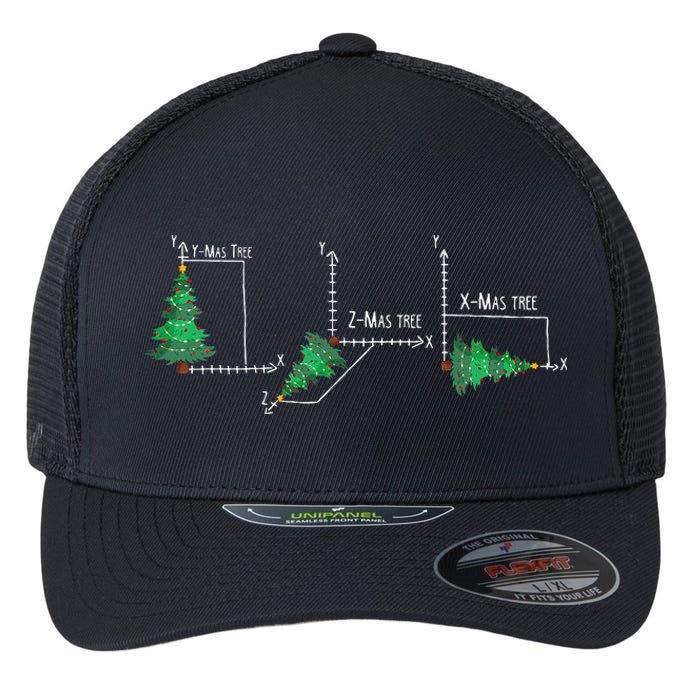 merry xmas tree math christmas  Flexfit Unipanel Trucker Cap