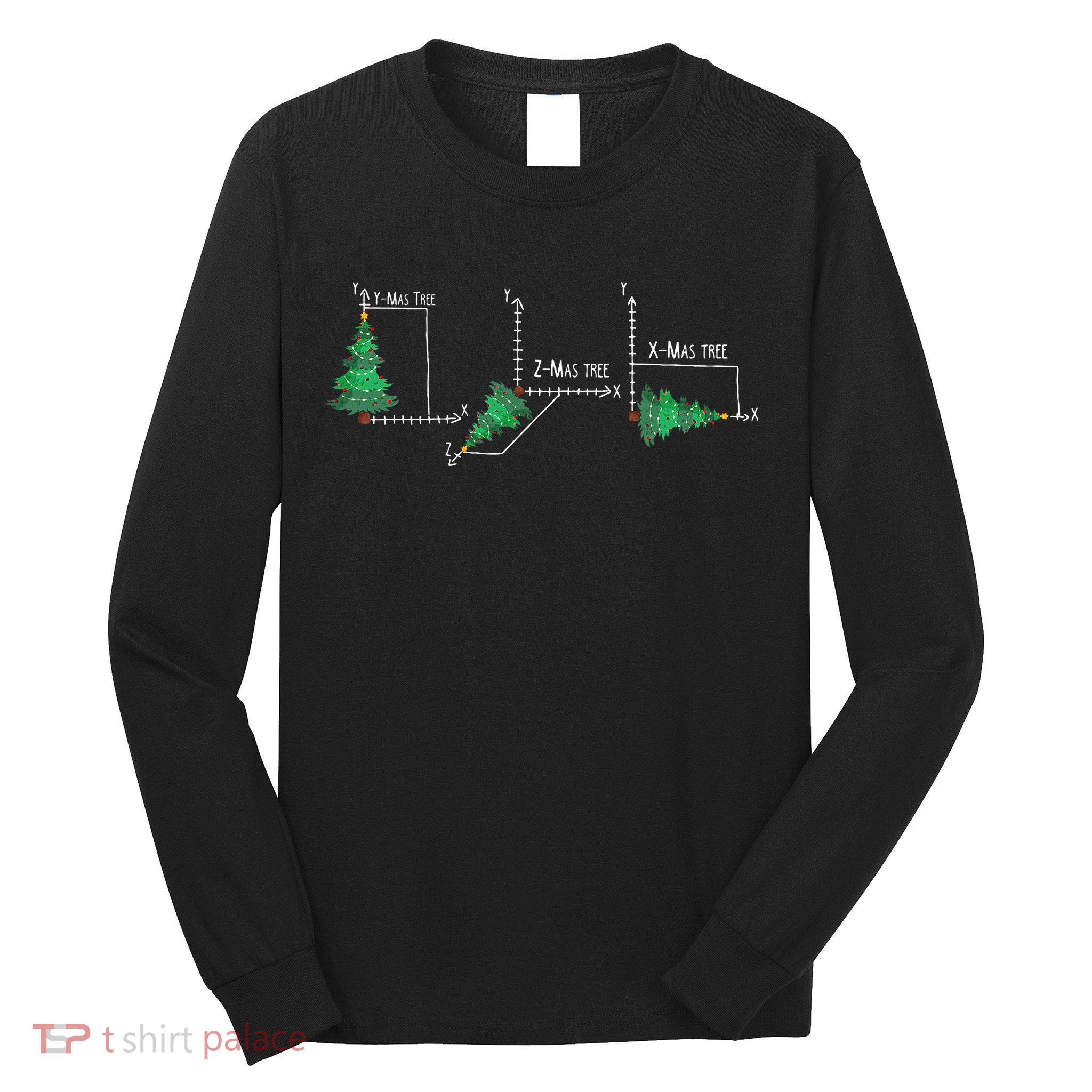 merry xmas tree math christmas  Long Sleeve Shirt
