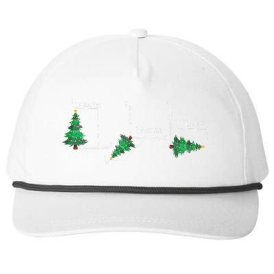 merry xmas tree math christmas  Snapback Five-Panel Rope Hat