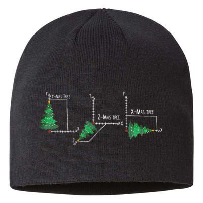 merry xmas tree math christmas  Sustainable Beanie