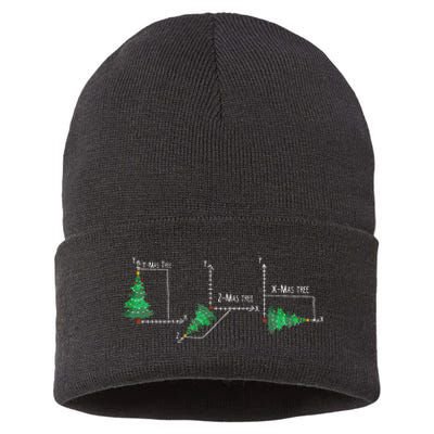 merry xmas tree math christmas  Sustainable Knit Beanie